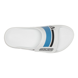 S25 BAUER OOFOS SPORT FLEX SLIDE JUNIOR WHITE/BLUE