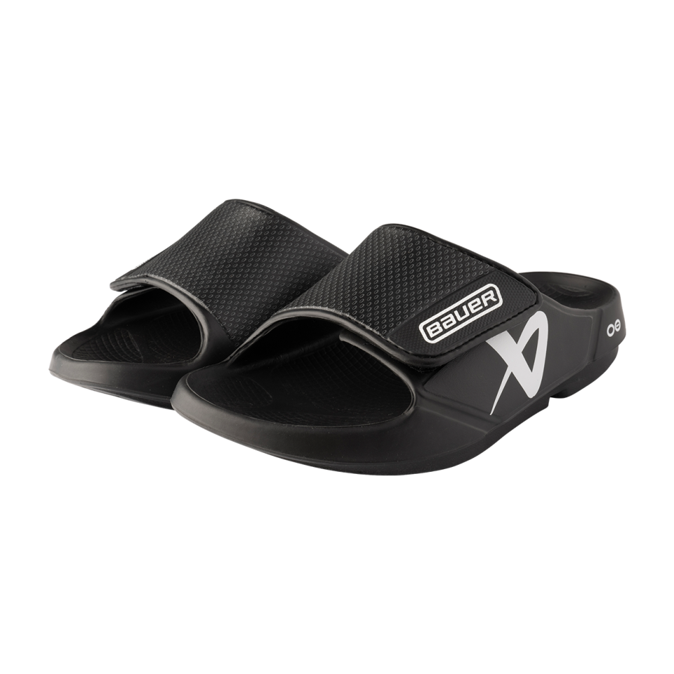 S25 BAUER OOFOS SPORT FLEX SLIDE SENIOR BLACK