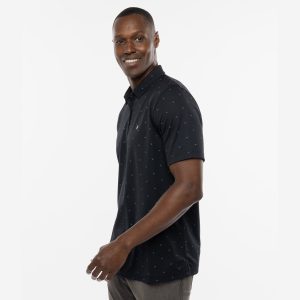 BAUER // TRAVIS MATHEW ON THE SCREWS POLO BLACK